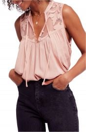 Free People Western Romance Tank in Pink at Nordstrom